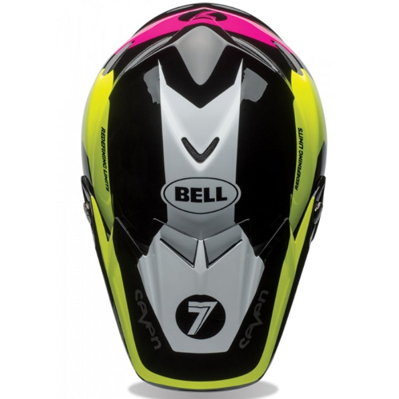 Bell Moto Moto-9 Flex Visor Seven Rogue Black/Flo Yellow