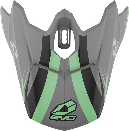 EVS Helmet Visor T3 Work , Matte Grey/Green/Black