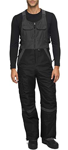 Arctix Men's Overalls Tundra Bib With Added Visibility  Blk / Charcoal 4XL