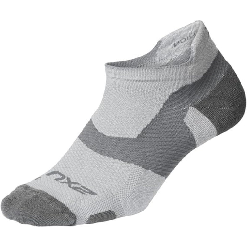 2XU Vectr Merino Light No Show Socks Grey/Grey Small