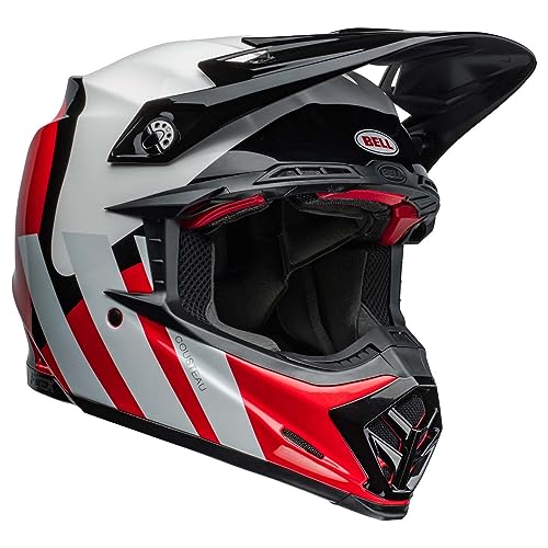 Bell Helmets Moto-9S Flex Hc Stripes White/Red Medium