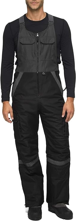 Arctix Men's Overalls Tundra Bib With Added Visibility  Blk / Charcoal 3XL