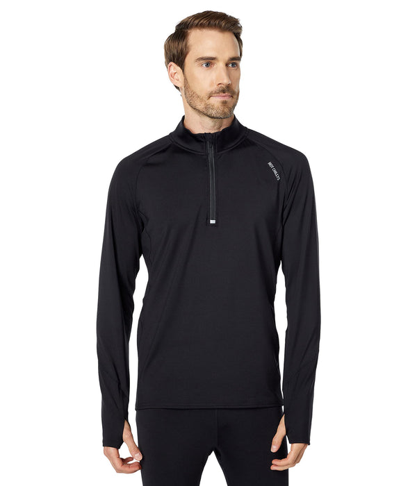 Hot Chillys Micro-Elite Chamois Zone Zip-T Mens Black/Black X-Large