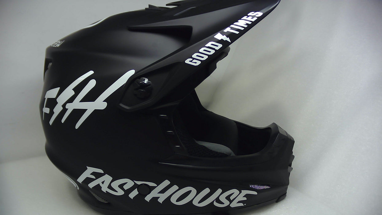 Bell Bike Full-9 Fusion Mips Helmet Fasthouse Matte Black/White Small - Open Box - (Without Original Box)