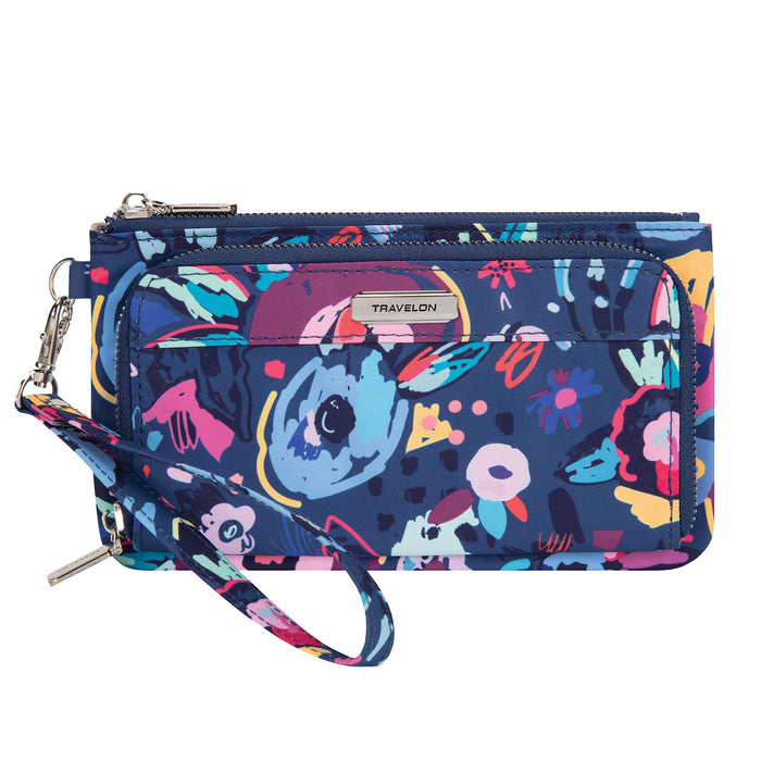 Travelon RFID Phone Clutch Wallet Mod Floral