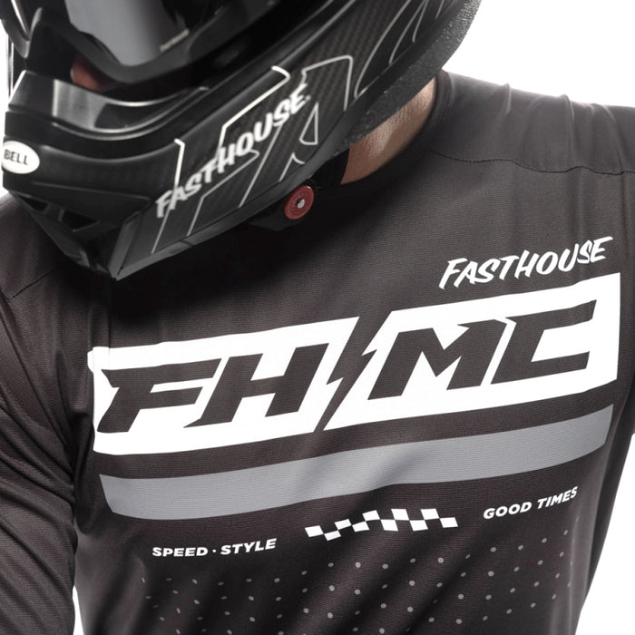 Fasthouse Helix Podium Jersey Black/White  Medium