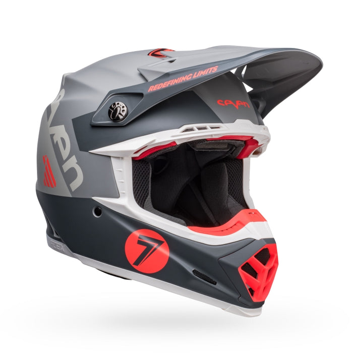 Bell Moto9S Flex Helmets Seven Vanguard Matte Charcoal/Orange XLarge