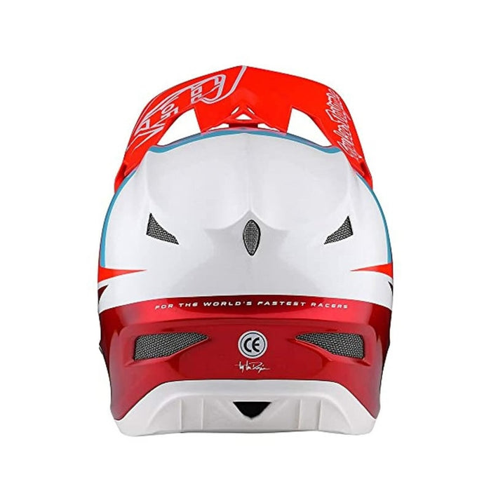 Troy Lee Designs D3 Fiberlite Helmet No Mips Slant Red Large