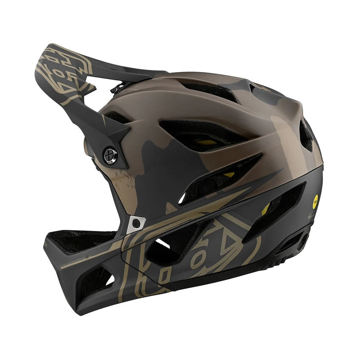 Troy Lee Designs Stage Helmet W/Mips Stealth Camo Olive X-Large/2X-Large