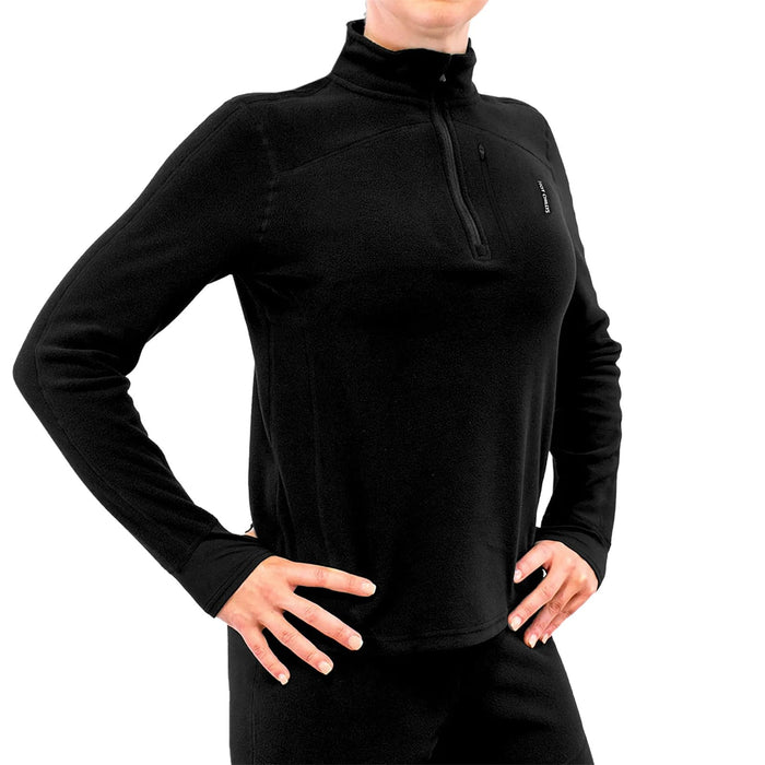 Hot Chillys Wola Montana Zip-T Womens Black/Black X-Large