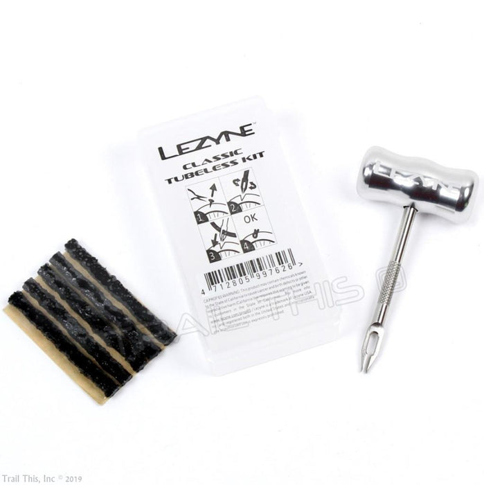 Lezyne Classic Tubeless Kit Tubeless Repair Kit Includes Tool And 5 Plugs