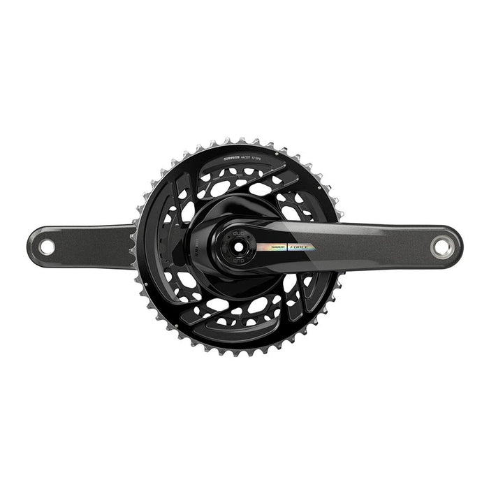 SRAM, Force D2 2x, Crankset, Speed: 12, Spindle: 28.99mm, BCD: Direct Mount, 46/33, DUB, 172.5mm, Black, Road Disc