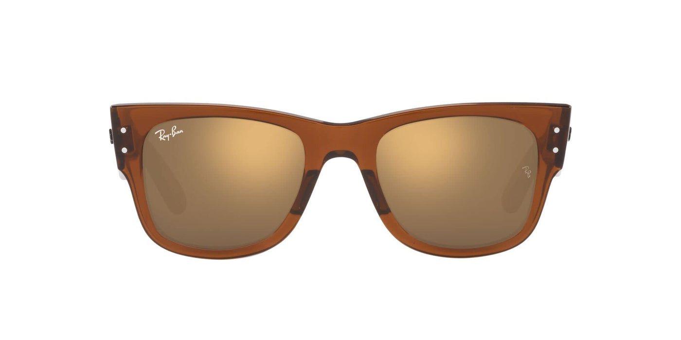 Rayban Mega Wayfarer Transparent Brown/Light Brown Mirror Gold 51