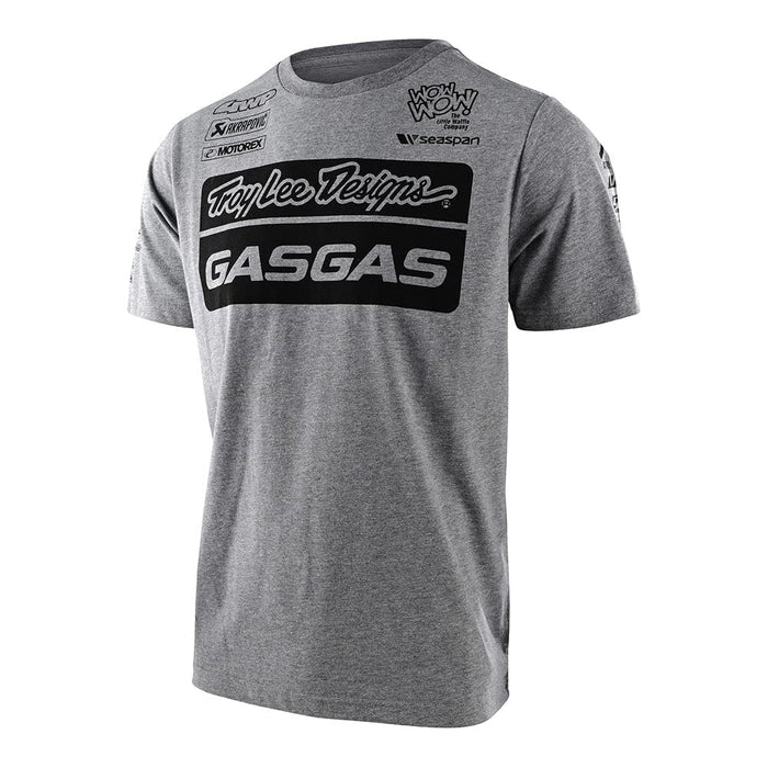 Troy Lee Designs GASGAS Team Short Sleeve TEE Heather Gray Medium