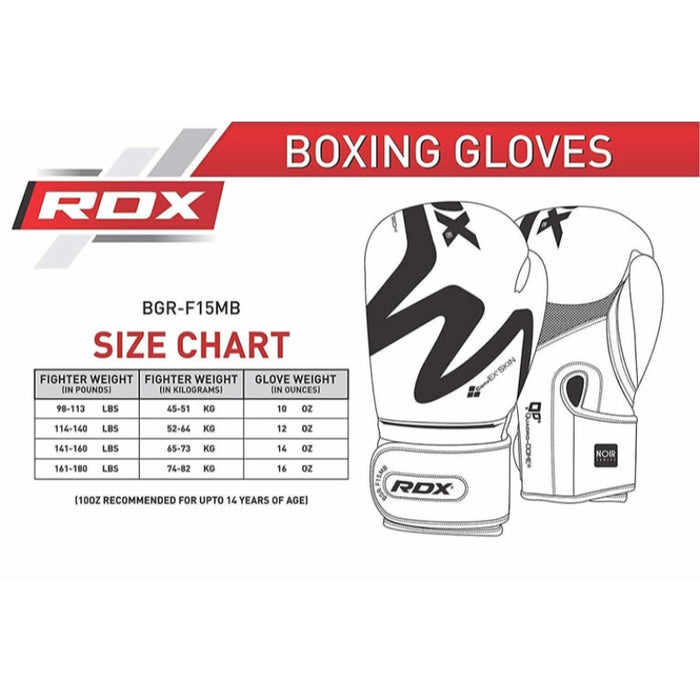 RDX-Boxing Gloves Sparring Muay Thai Pro Training Black 16oz (Without Original Box)