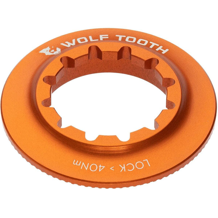 Wolf Tooth Components Centerlock Rotor Lockring - Internal Spline Orange