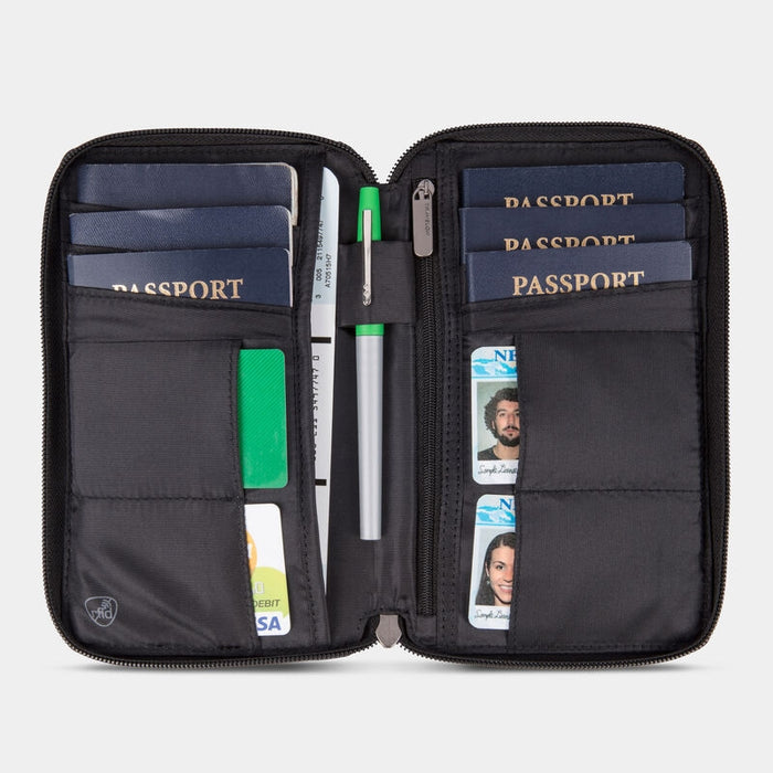 Travelon Rfid Blocking Multi-Passport Holder Slate