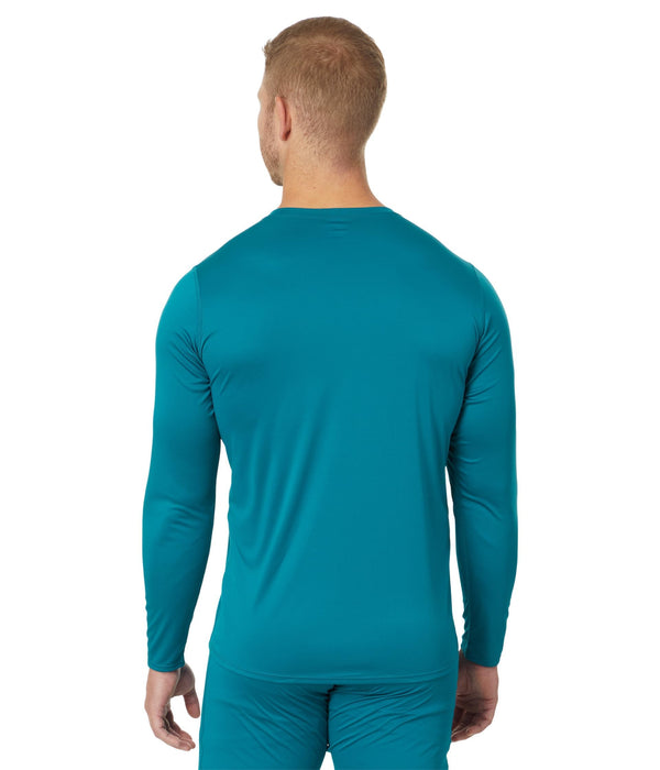 Hot Chillys Peach Skins Solid Crew Mens Aerial Blue Small