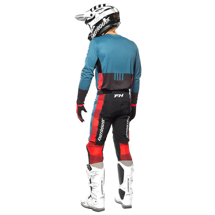 Fasthouse Helix Podium Pant Red/Black/Teal  34