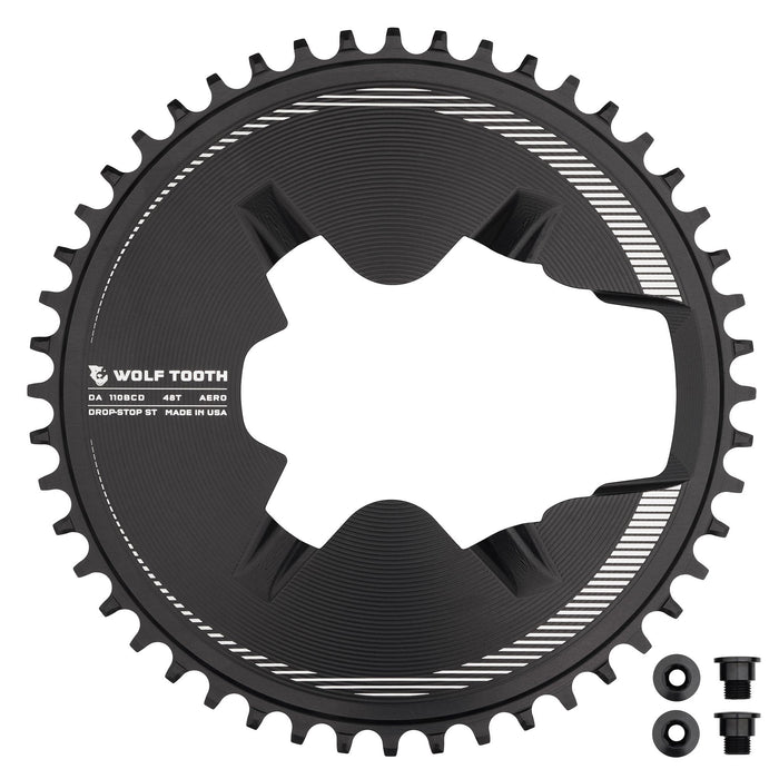Wolf Tooth Aero Direct Mount Chainrings for Shimano Dura-Ace R9200 Cranks