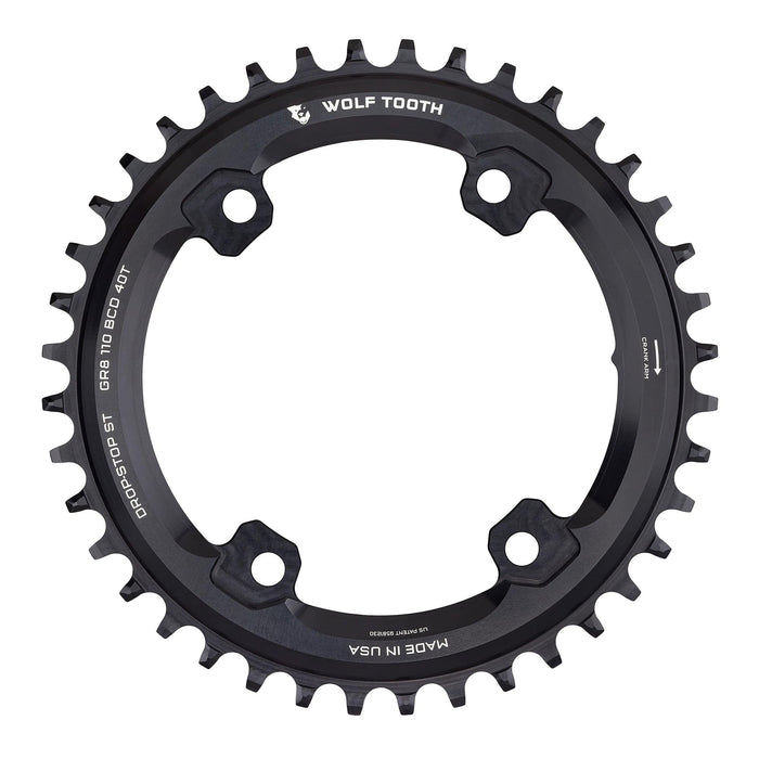 Wolf Tooth 110 BCD Asymmetric 4-Bolt Chainrings for Shimano GRX Cranks