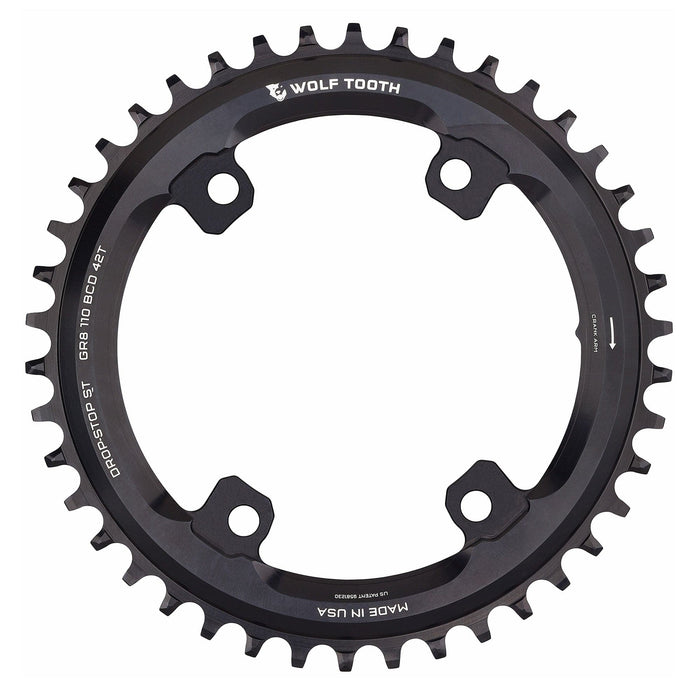 Wolf Tooth 110 BCD Asymmetric 4-Bolt Chainrings for Shimano GRX Cranks