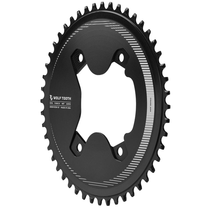 Aero 110 BCD Asymmetric 4-Bolt Bicycle Chainrings for Shimano GRX 800 Cranks