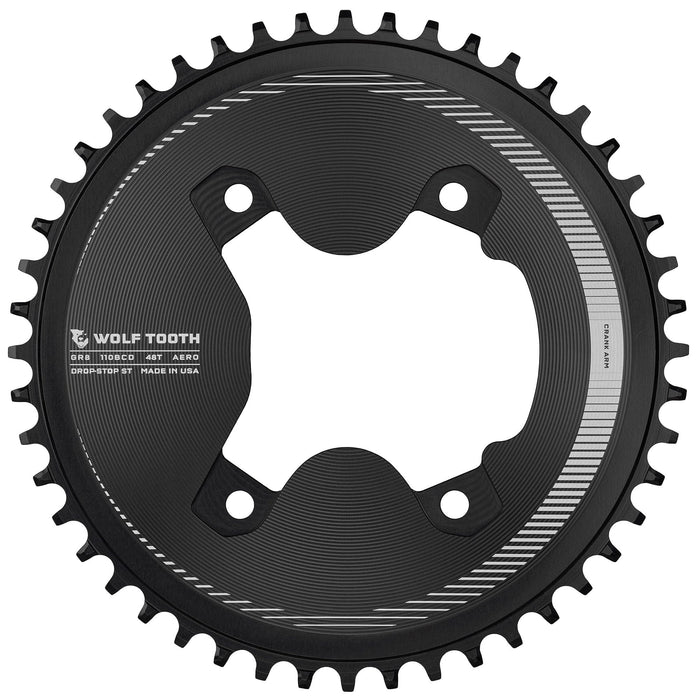 Aero 110 BCD Asymmetric 4-Bolt Bicycle Chainrings for Shimano GRX 800 Cranks