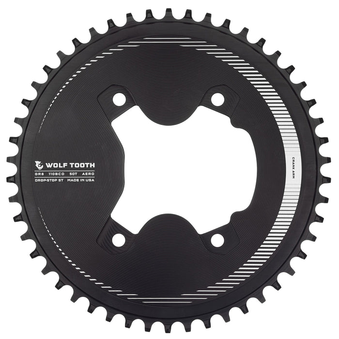 Wolf Tooth 110 BCD Asymmetric 4-Bolt Chainrings for Shimano GRX Cranks
