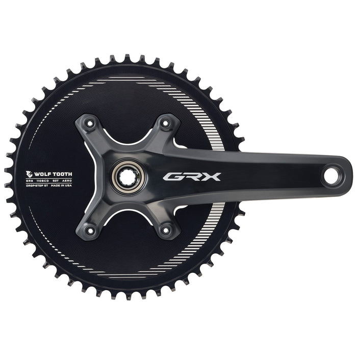 Wolf Tooth 110 BCD Asymmetric 4-Bolt Chainrings for Shimano GRX Cranks
