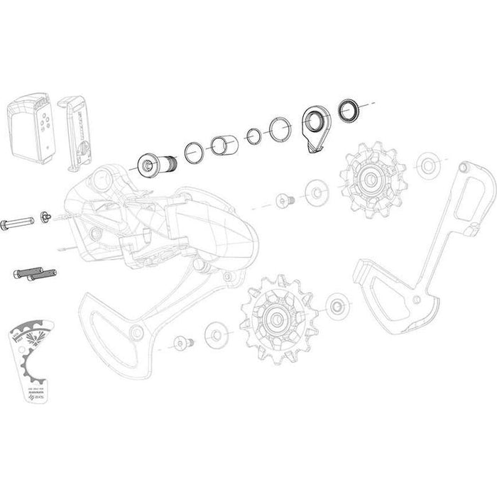 SRAM XX1 Eagle AXS Rear Bicycle Derailleurs B-Bolt and Limit Screw Kit
