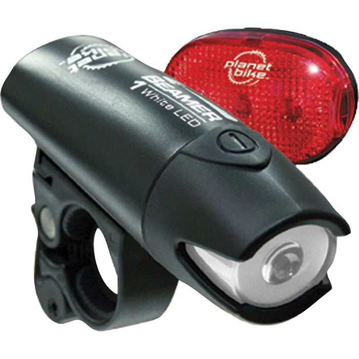 Planet Bike Beamer 1/Blinky 3 Headlight/Taillight Set - Black