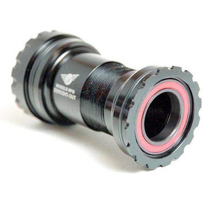 Wheels Manufacturing BBright to Shimano Bottom Bracket with Angular Contact Bearings Black Cups