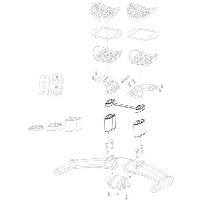 Zipp, Vuka Aero C1 High Stack Kit, Includes 10mm Riser Bridge, 50mm Risers, and Bolts, Kit