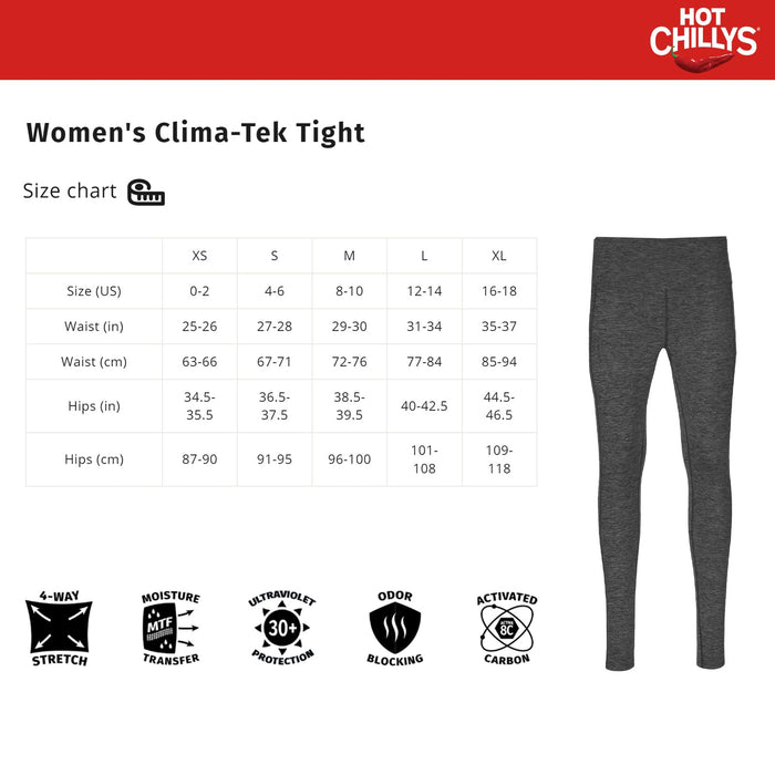 Hot Chillys Woclima-Tek Tight Womens Grey Heather Large