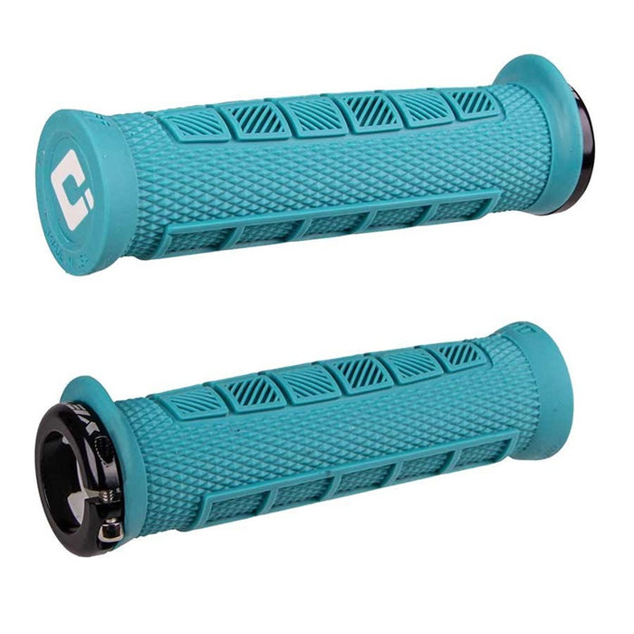 ODI Elite Pro V2.1 Grips - Turquoise/Black Lock-On