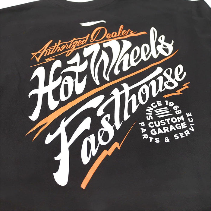 Fasthouse Hot Wheels Dealer Midweight SS Tee Graphite Black Large