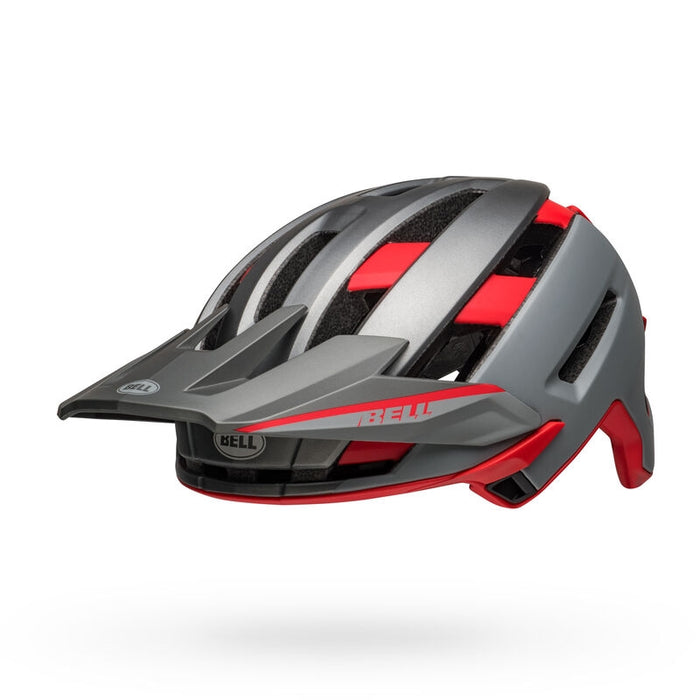 Bell Bike Super Air R Spherical Bicycle Helmets Matte Gray/Red Small