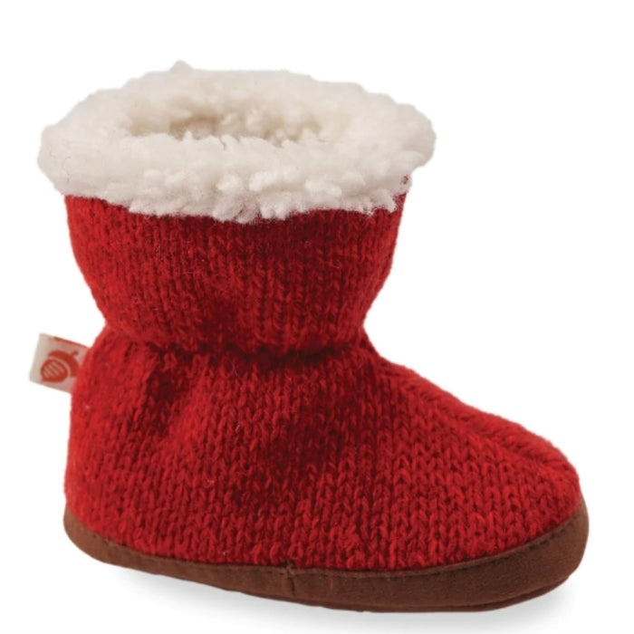 Acorn Kids Easy Bootie Toddler Red Ragg Wool 6-12 Months