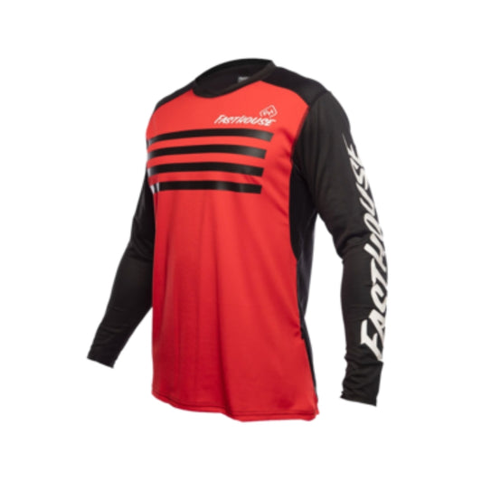 Fasthouse Alloy Stripe LS Jersey Red 2X-Large