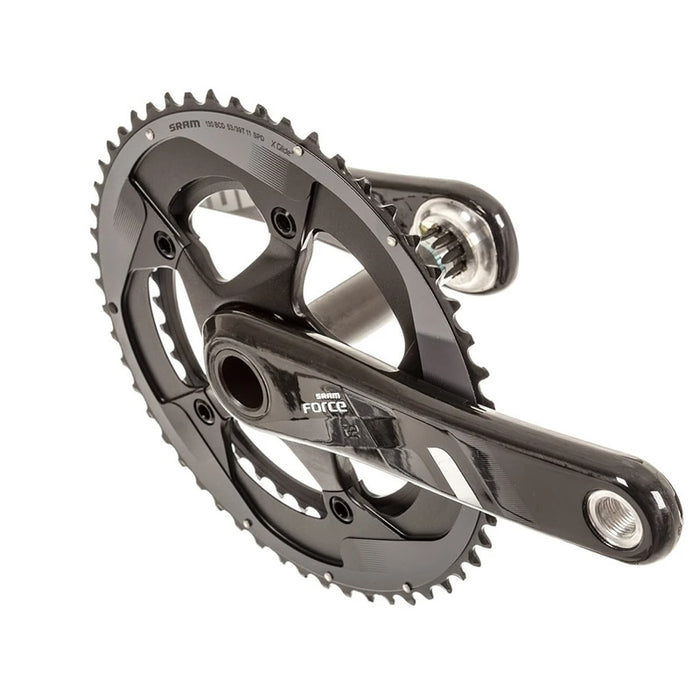 SRAM, Force22, Crankset, 11sp, 172.5mm, 39/53, BCD: 130, GXP, CL: 44.5mm, Black, 808g