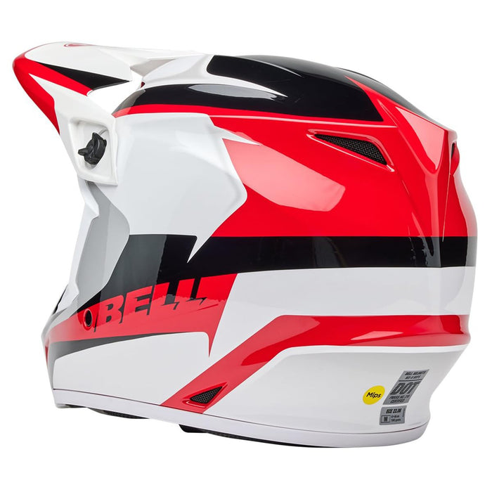 Bell Moto MX-9 MIPS Red/White Rift Large