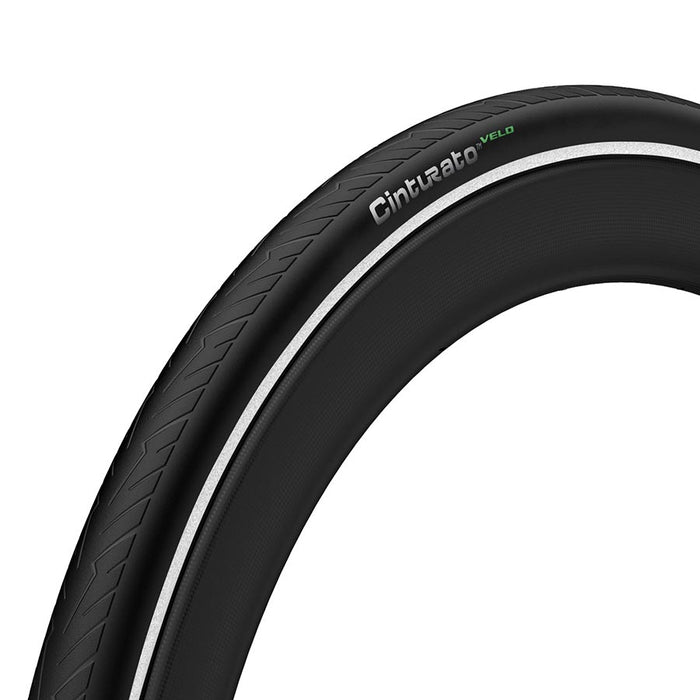 Pirelli Cinturato Velo TLR Reflective, Road Tire, 700x35C, Folding, Tubeless Ready, SmartNET Silica, ArmourTech, 60TPI, Black