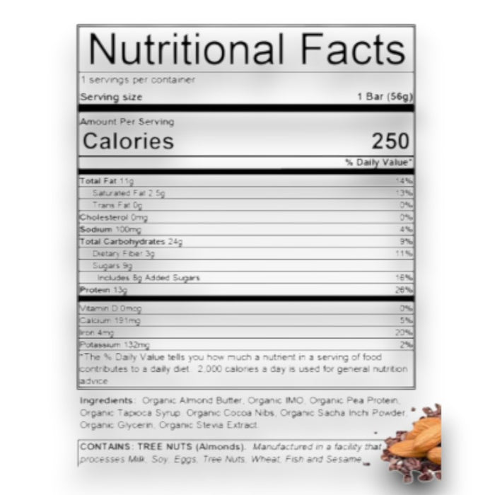 Hammer Vegan Recovery Bar: Almond Cacao Box of 12