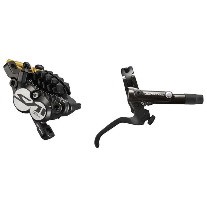 SHIMANO DISC BRAKE ASSEMBLED SET/J-KIT, SAINT, BL-M820-B(R), BR-M820(R), METAL PAD (W/FIN)