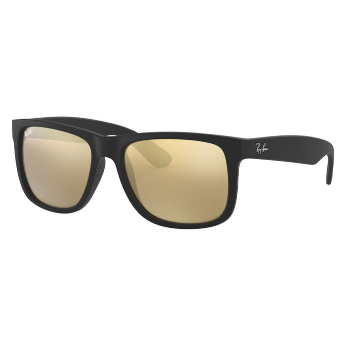 Rayban Justin Classic - Rubber Black/Light Brown Mirror Dark Gold - 51Mm