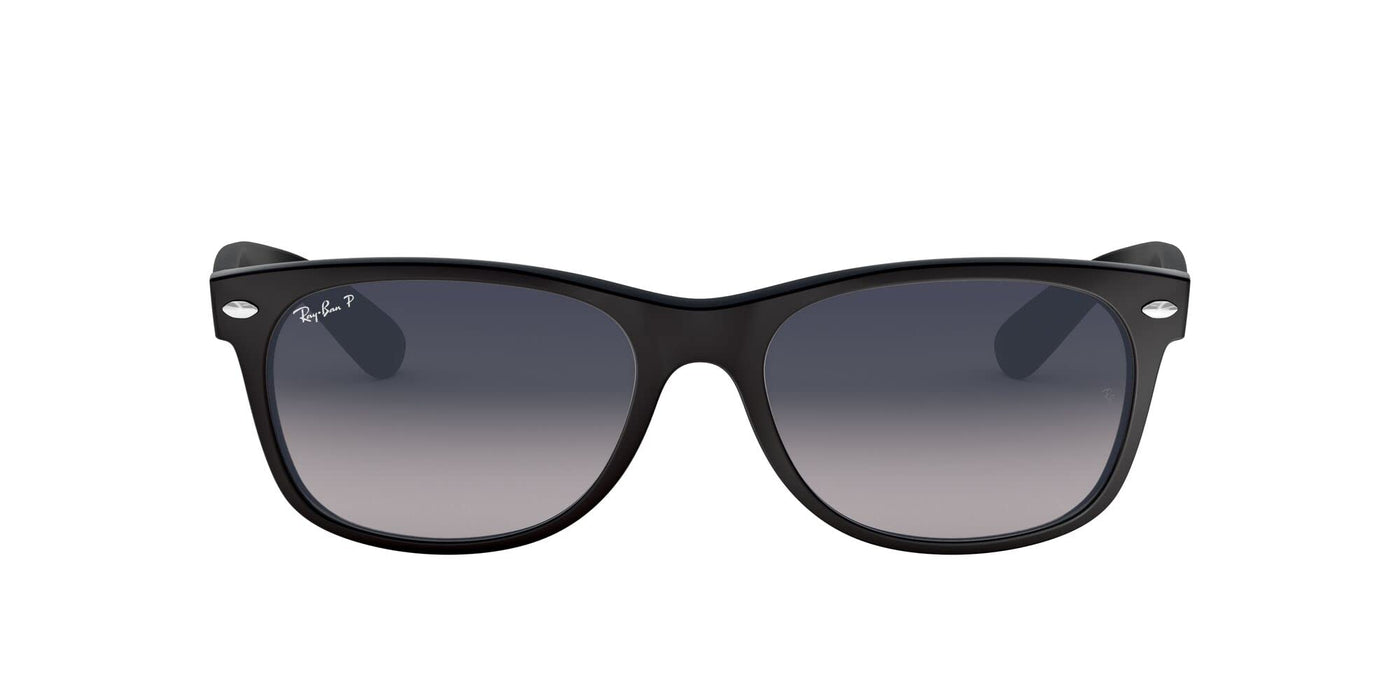 Rayban New Wayfarer Matte Black/Blue Gradient Grey 52