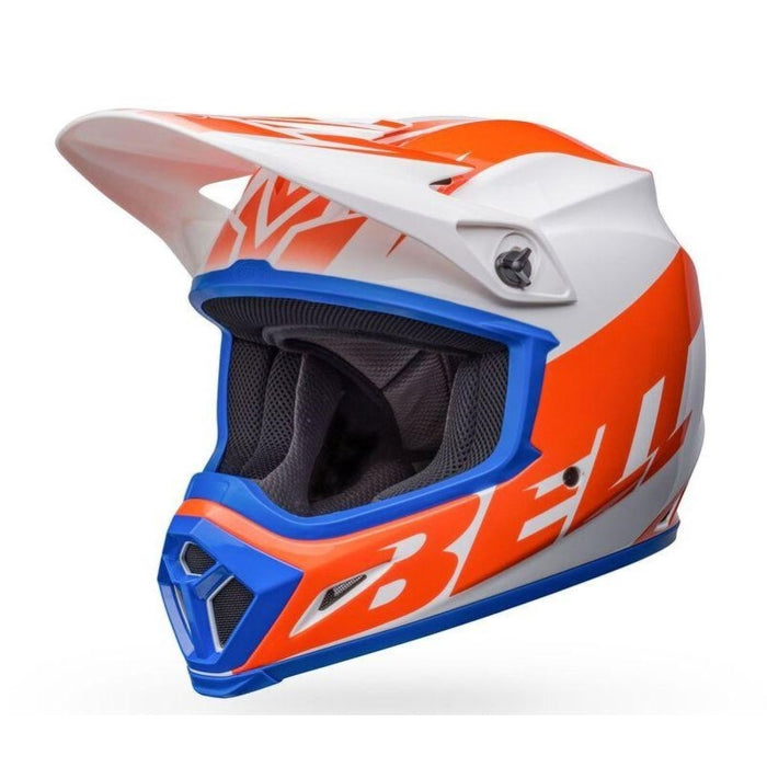 Bell Moto MX9 MIPS Helmets Disrupt Gloss White/Orange XLarge