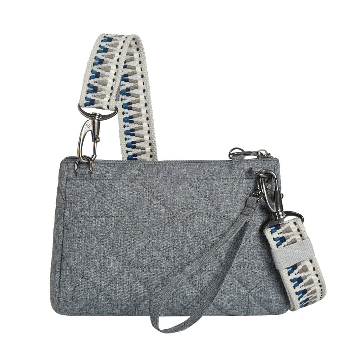 Travelon AT Boho Clutch Xbody Gray Heather