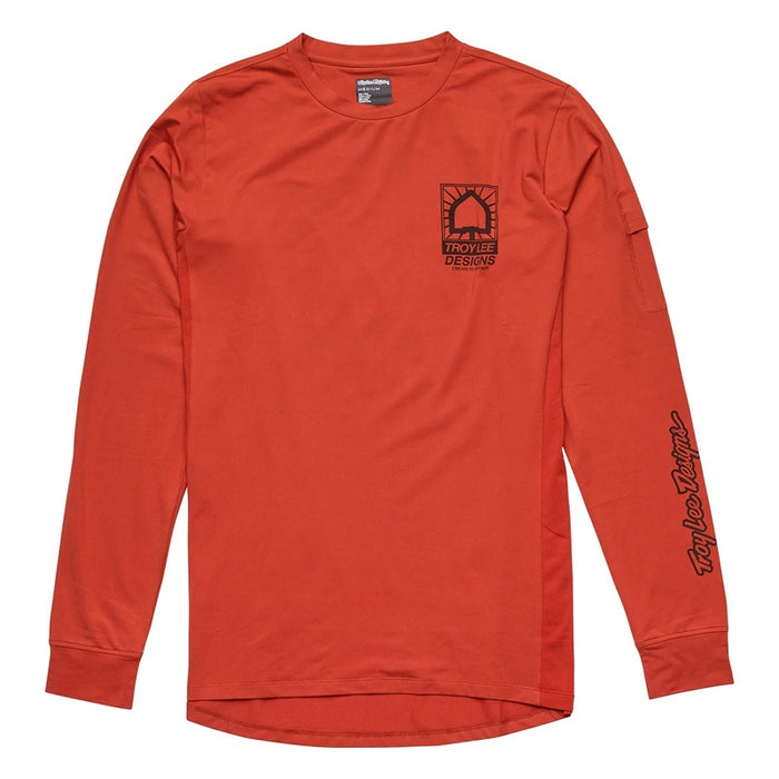 Troy Lee Designs Ruckus Long Sleeve Ride Tee Create To Destroy Brick Medium